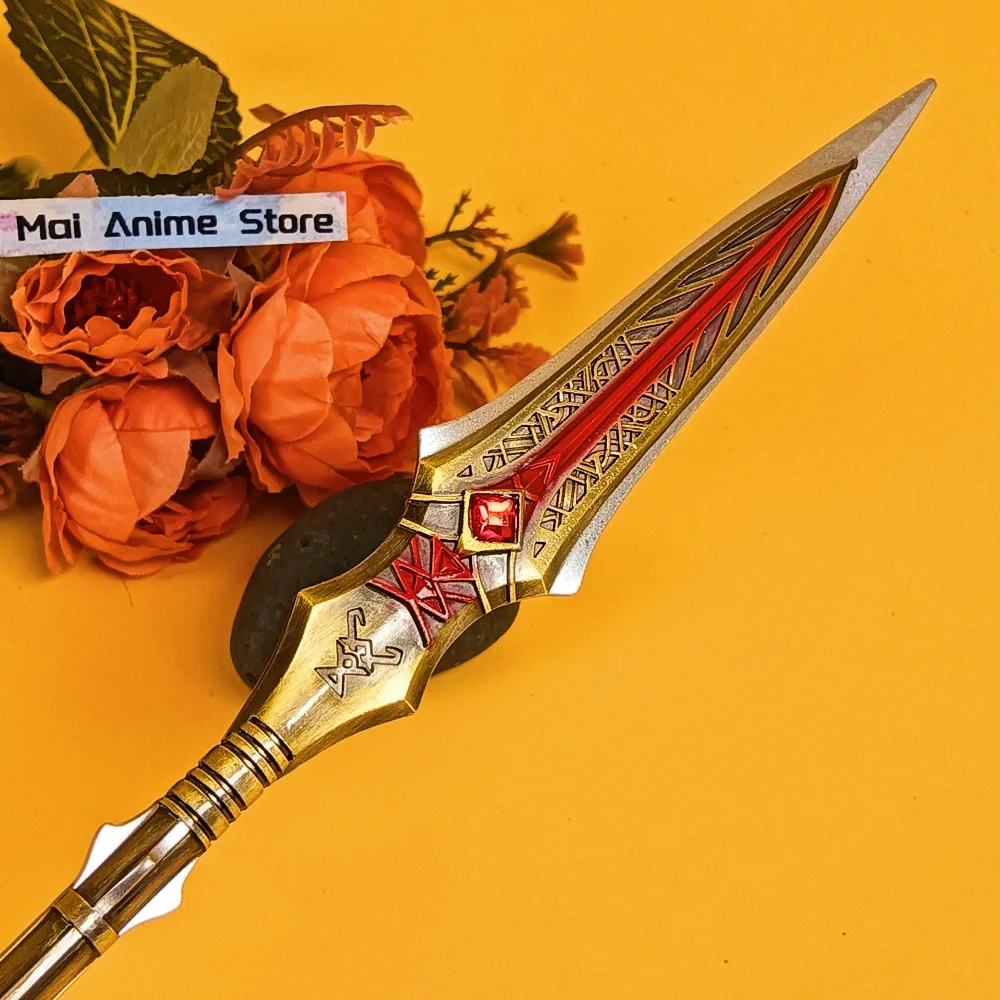 Espada de Damasco God of War Katana Kratos de 13,7 pulgadas y 35cm, espada de doble hoja, accesorio de Cosplay, juego 3A, tamaño Mini, Katana japonesa, juguete para regalo