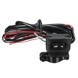 300cm Motorcycle ATV Winch Rocker Switch Handlebar Control Line Plastic and Metal