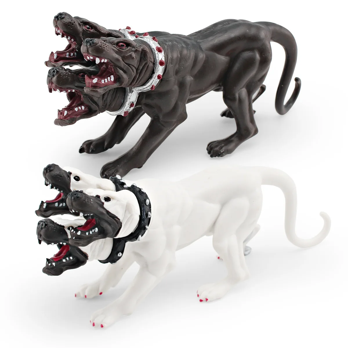 Small Three Headed Dog Figurine Cerberus Realistic Greek Mythology Monster Model Fantasy Creature Statue Desktop Decoration