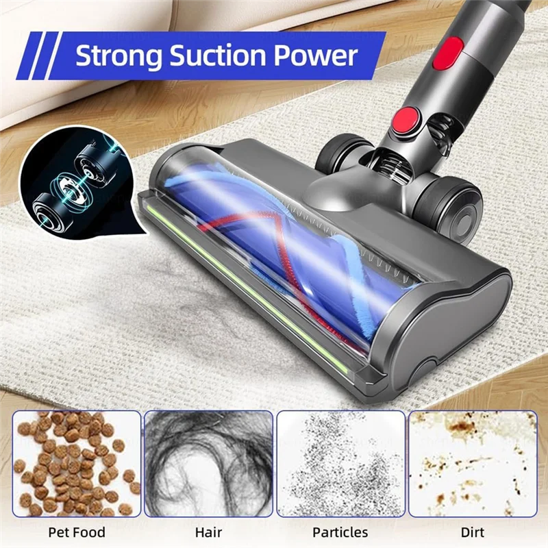 

A05G-Quick Release Cleaner Head For Dyson V7 V8 V10 V11 V15 Vacuum Attachments With LED Headlights For Hardwood Floor Carpets