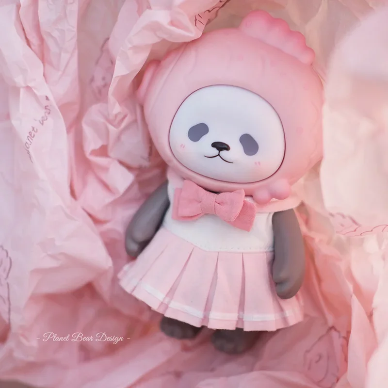 Planetbear Panny Jk Uniform Skirt Snapper Braised Panda Luna Collection Toys Kawaii Decor Desktop Model Dolls Gilrs Gift