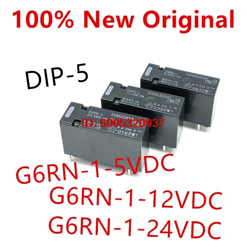 5-10piece  G6RN-1-5VDC 、G6RN-1-12VDC 、G6RN-1-24VDC  DIP-5  New power relay  G6RN-1 DC12 、G6RN-1 DC5 、G6RN-1 DC24