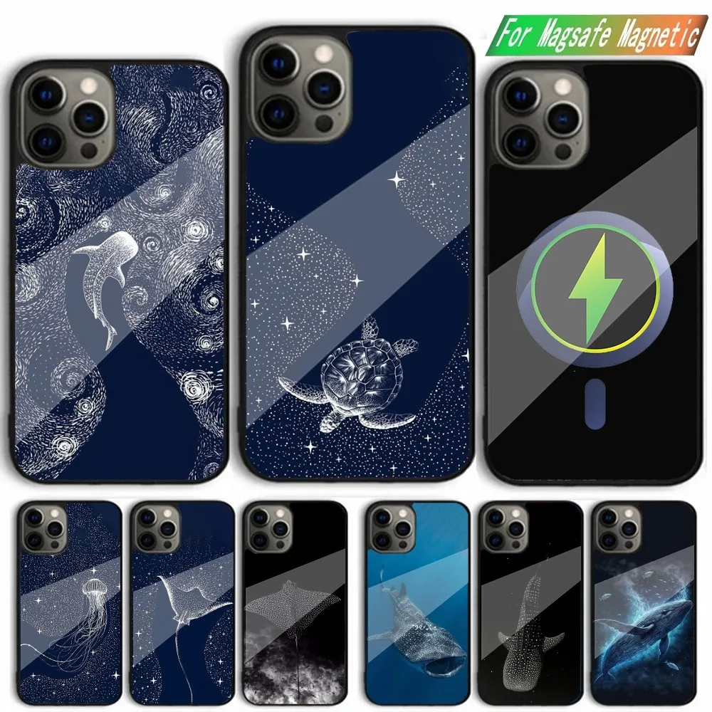 

Sea Animal Aquatic Creatures Phone Case For iPhone 15,14,13,12,11,Plus,Pro,Max Mini Magsafe Magnetic Wireless Charging