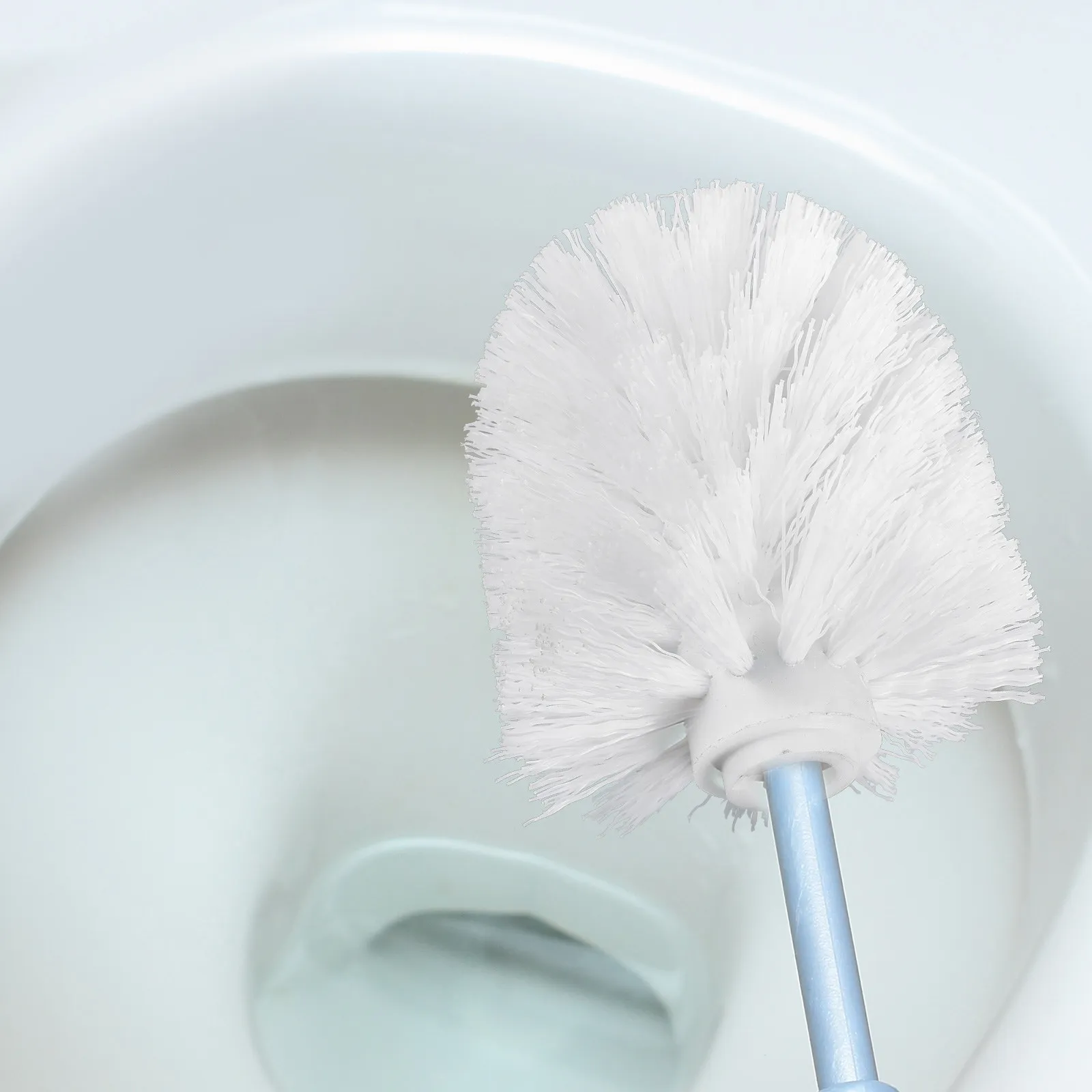 5Pcs Cleaning Brush Heads for Toilet Bowl Bathroom Brush Replacement Head Plastic Firm Dense Bristles Home Office Use White