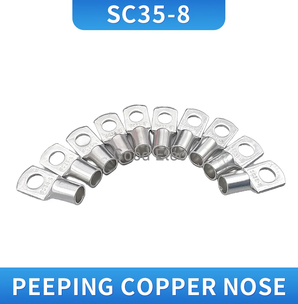 SC35-8 Bolt Hole Tinned Copper Cable Lugs Battery Terminals 35mm Wire