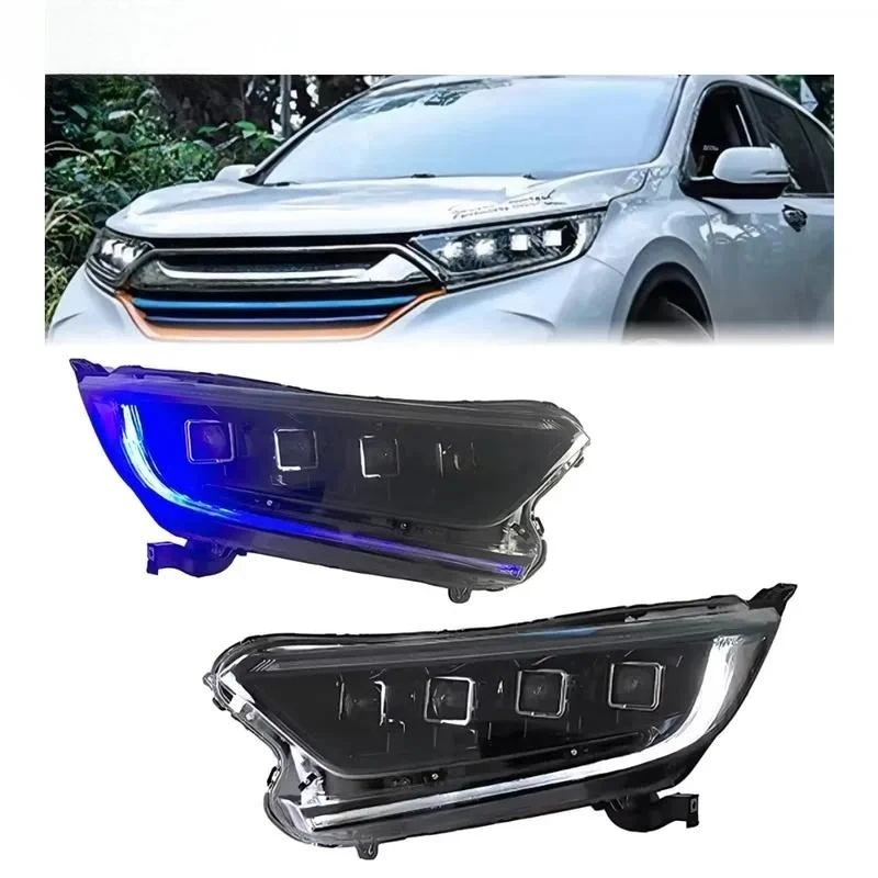 HETOP for CRV Headlight 2017-2020 LED DRL Upgrade Modified Front Light Headlamp Dynamic Turn Signal Auto Car Parts for