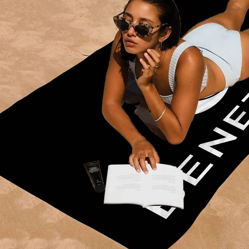 B-BENETEAU Logo Microfiber Blanket Quick Drying Beach Towels Oversized Printing Super Absorbent Pool Towel Blanket
