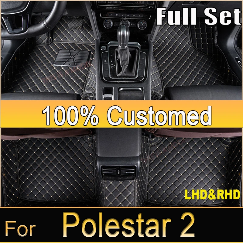 Car Floor Mats For Polestar 2 2020-2022 DropShipping Center Auto Interior Accessories Leather Carpets Rugs Foot Pads