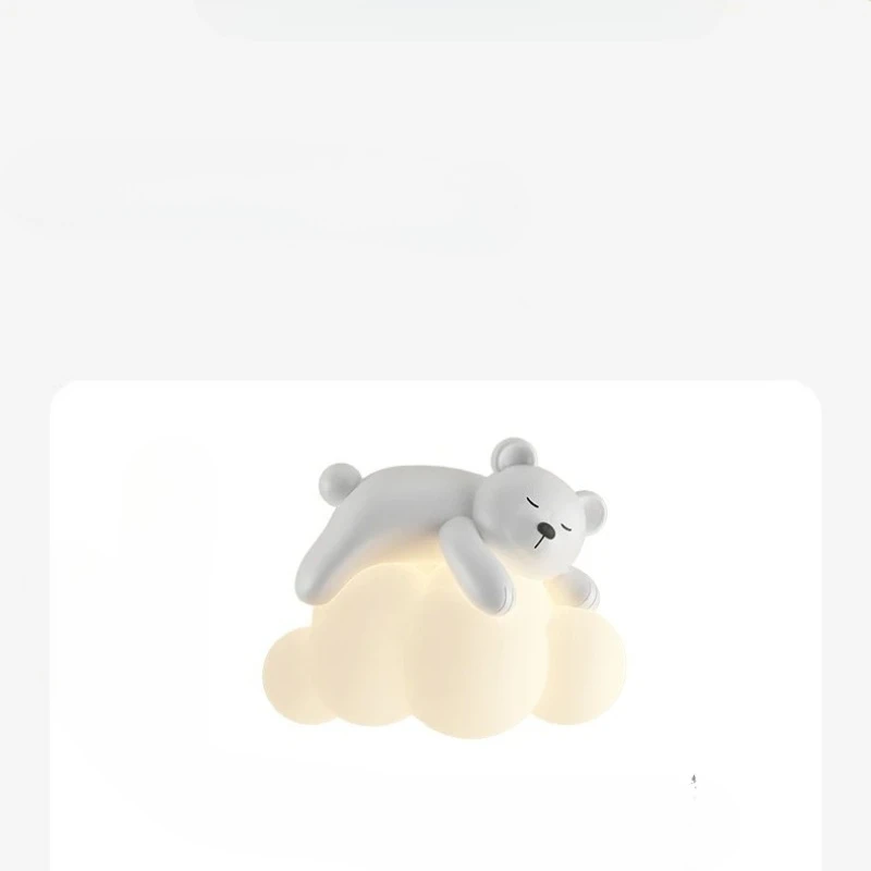 Lampes murales LED créatives de style français, ours et lapin de dessin animé, lune, lumières créatives pour le salon, décoration de la maison pour enfants, lustre