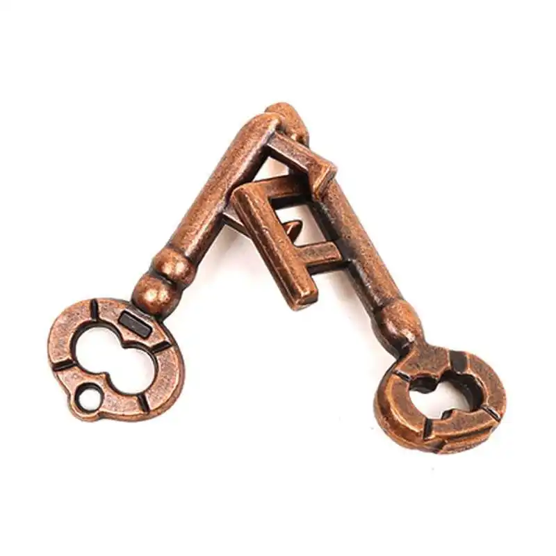 المعادن الدماغ دعابة الألغاز مفتاح الذكاء اختبار المنطق التحدي ألعاب تعليمية تفكيك ألعاب الخدع السحرية الدعامة للأطفال البالغين #4