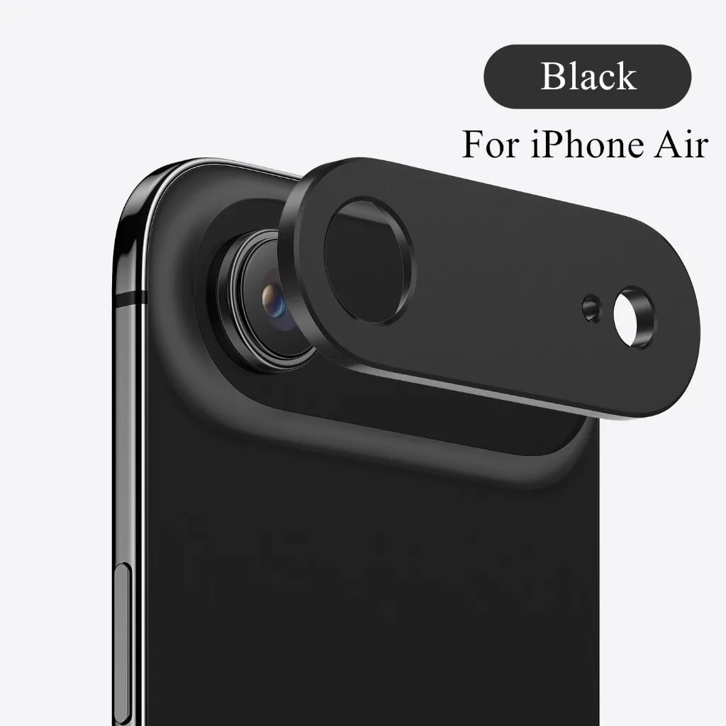 Copertura adesiva per lunetta per fotocamera in metallo per iPhone Air 17 Pellicola protettiva per obiettivo fotocamera anti-frantumazione cava in lega di alluminio