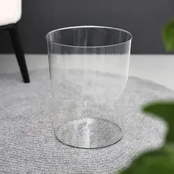 Small Transparent Trash Can Garbage Bin with Handles for Bathroom Home Dorm Kids Room Household Organizer Container Ice Bucket