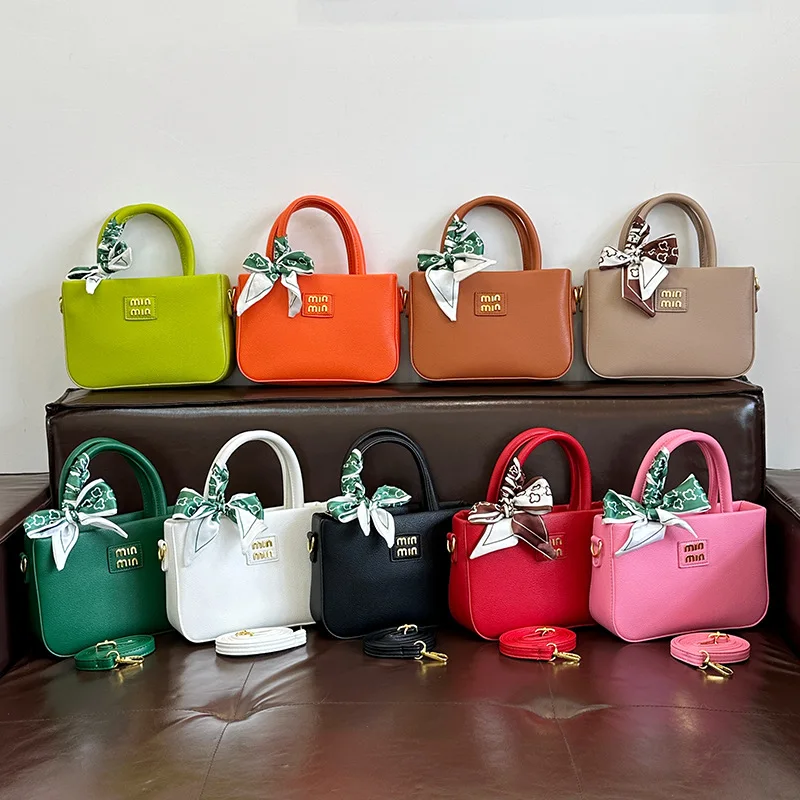 

Дизайнерская сумка с верхней ручкой и шарфом для женщин, 2025 г., винтажная эстетичная сумка через плечо, многосторонняя модная рюкзак для переноски ​