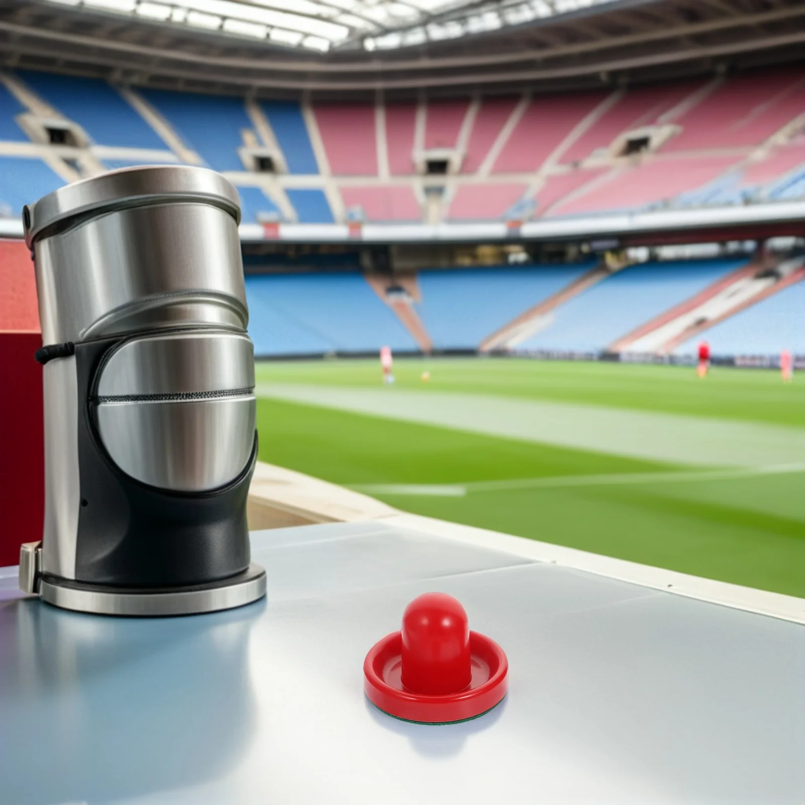 مجموعة واحدة من أدوات استبدال ألعاب هوكي الجليد على الطاولة تتضمن المضربين وكرات الصولجانات لملحقات هوكي الهواء المدمجة الممتعة للعائلة