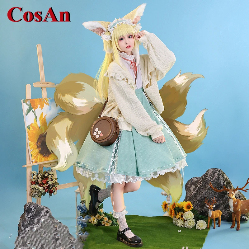 CosAn Hot Game Arknights Suzuran Cosplay Costume Gorgeous Sweet Uniform Dress Activity Party Role Play Clothing