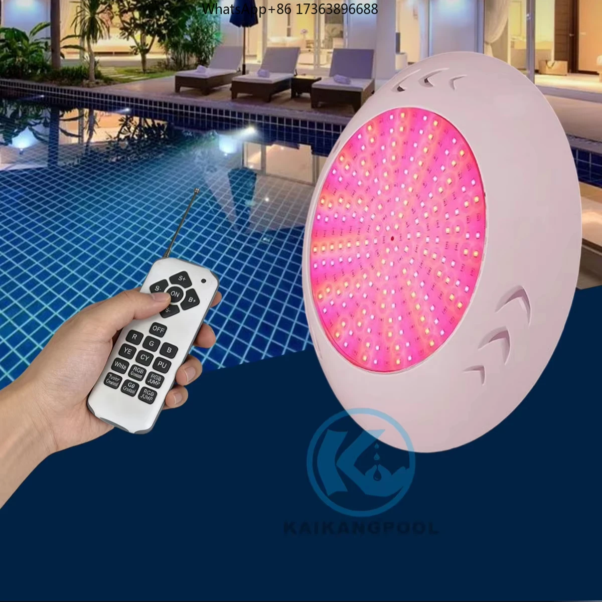 New Design and High Quality AC/12V Waterproof Resin Filled PC RGB Color LED Underwater Light