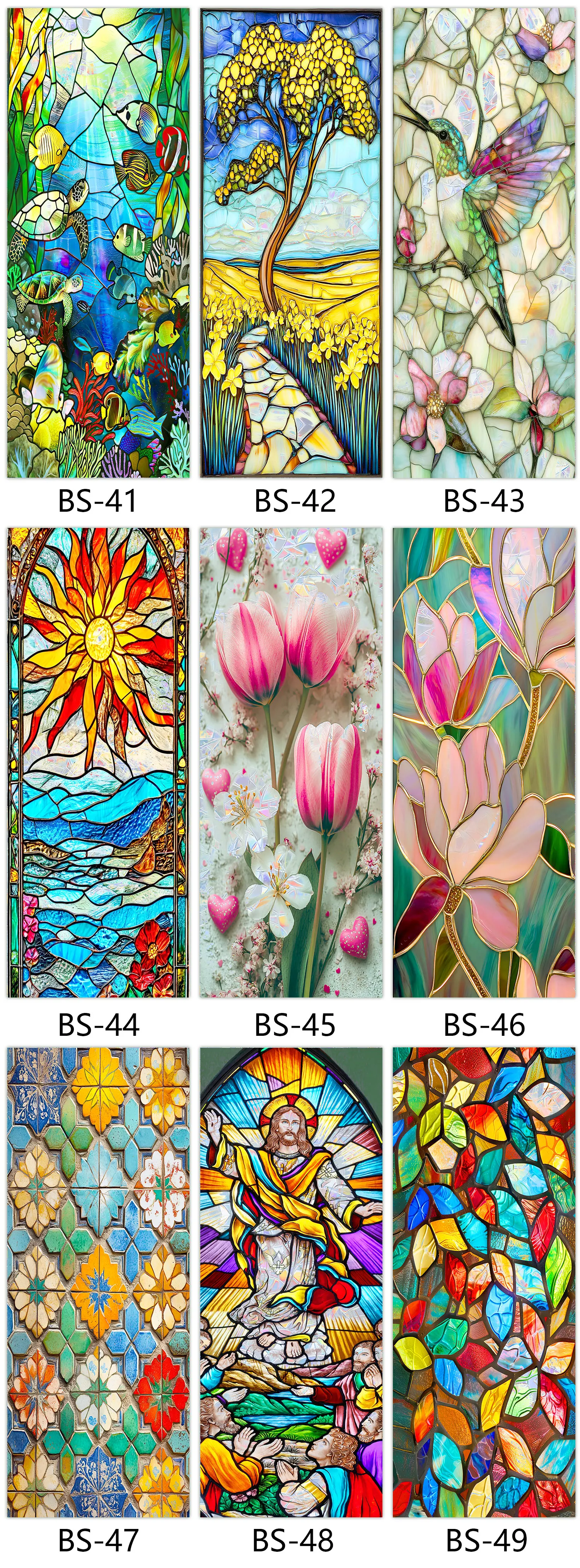 Regenbogen-Blumen-Sonnenfänger, Sichtschutzfolie, UV-Schutz, Glas, statisch haftendes Dekor für Badezimmertür, Küche – Detail 7