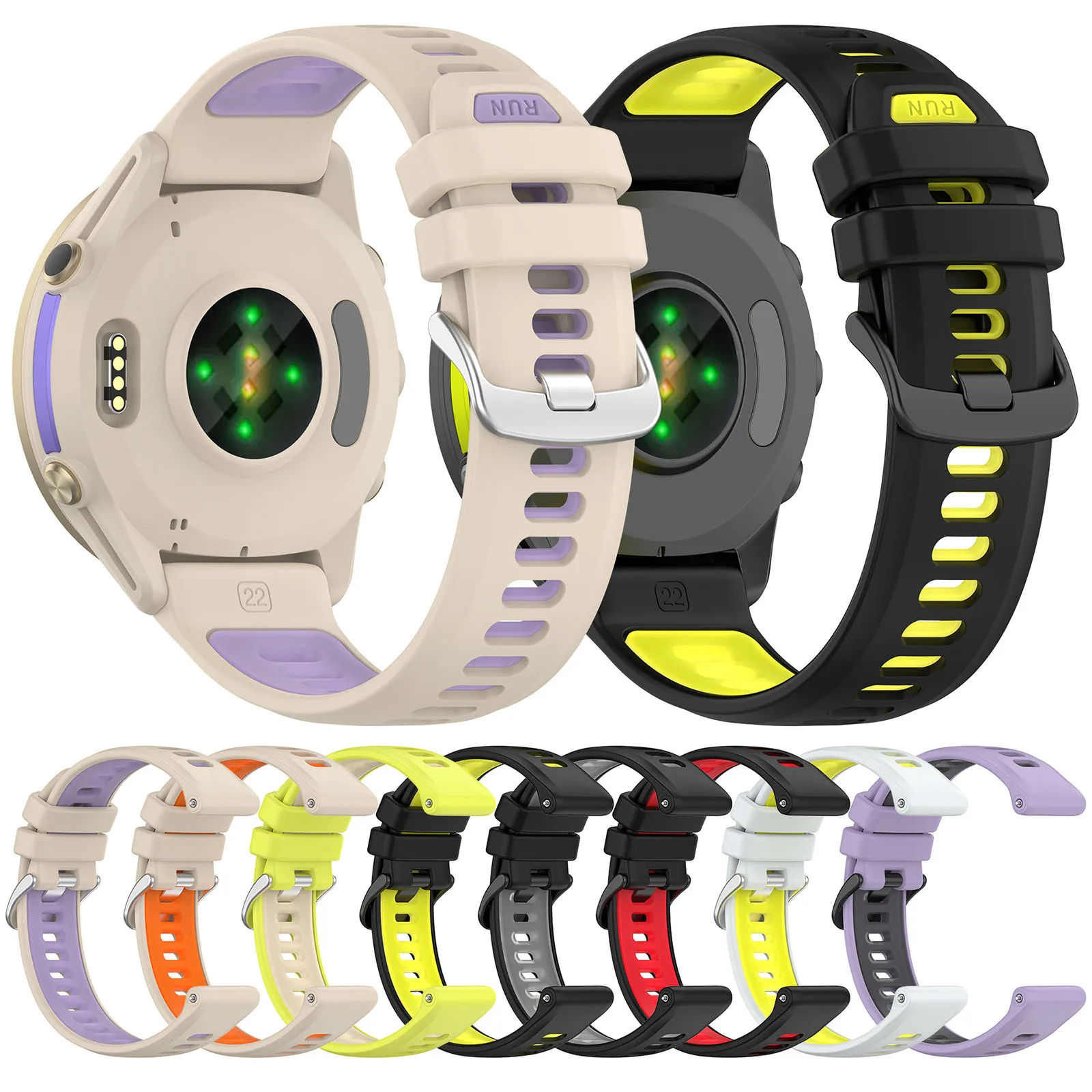 Official Watch Strap For Garmin Forerunner 965 955 945 935 745 Silicone Sport Band For Garmin Bracelet Correa Replace Wristband