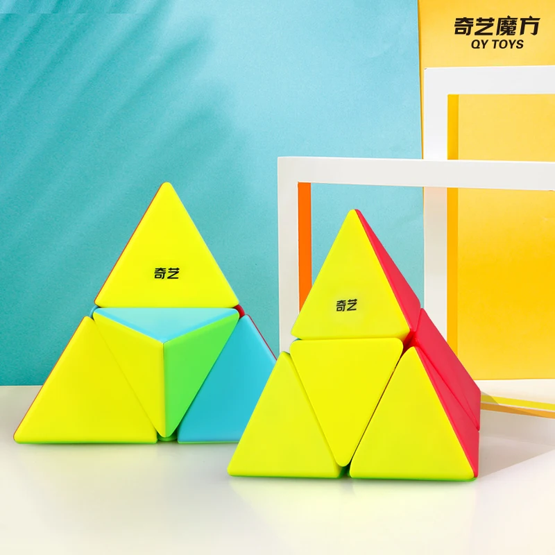 [ECube] QiYi Pyraminx 2x2 Cubo Magico Speed Toy Magic Cube Professional Game Smooth Creative Safety Education Puzzle Gift