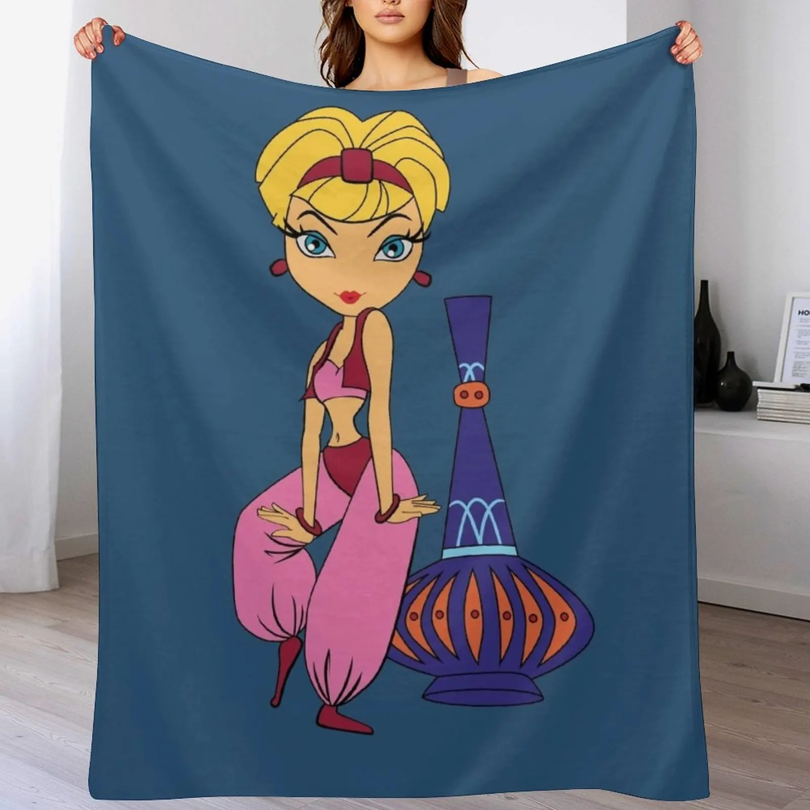 

I Dream of Jeannie 2 Throw Blanket bed plaid cosplay anime Sofa Quilt anime Blankets