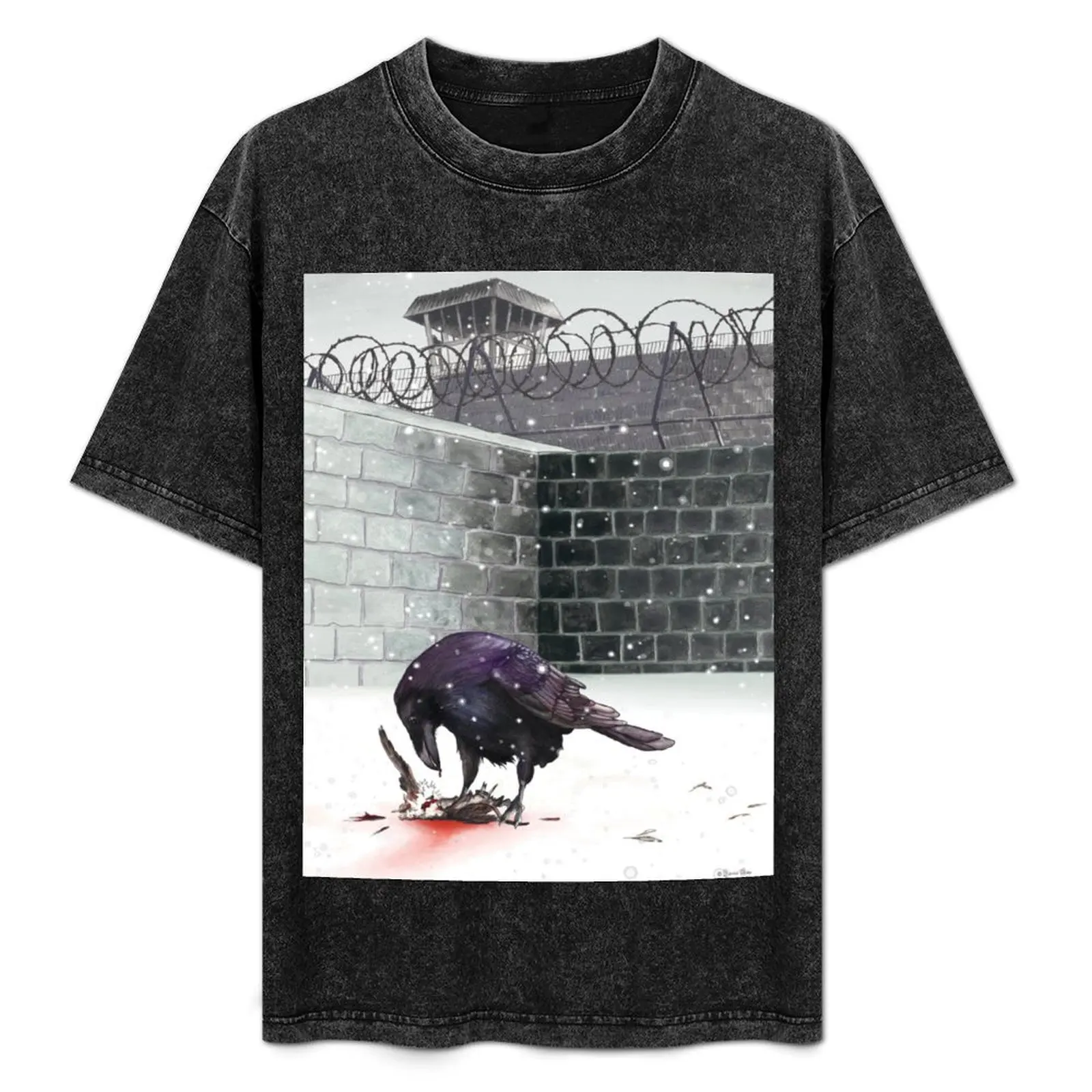

Crow, Bloody Snow T-Shirt Gym Exercise Short Sleeve T-Shirt