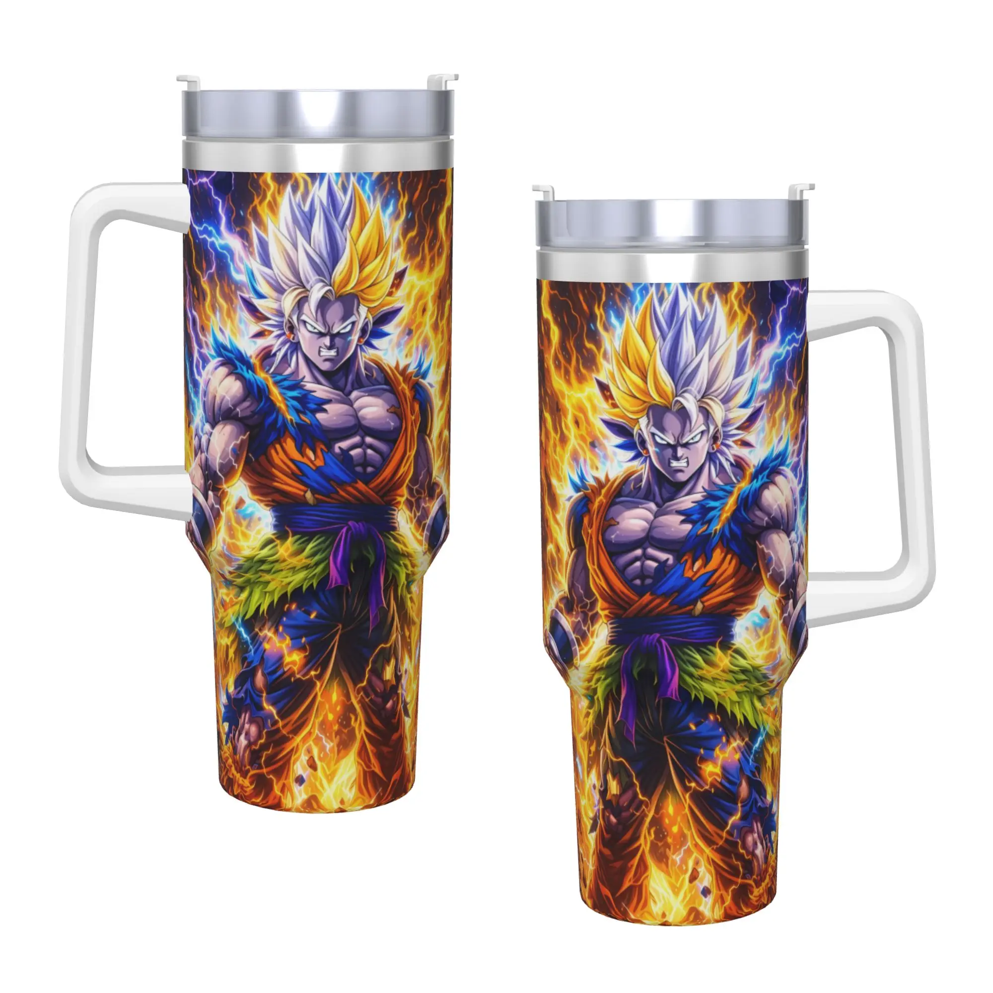 D-Dragons Ball Anime Tumbler  Hot Drinks Water Bottle Leakproof Stainless Steel Thermal Cups Custom Driving Car Mugs