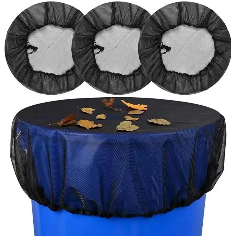 

60/80/90/100CM Outdoor Mesh Cover Netting For Rain Barrels Water Collection Buckets Cover Water Tank Protection Garden Supplies