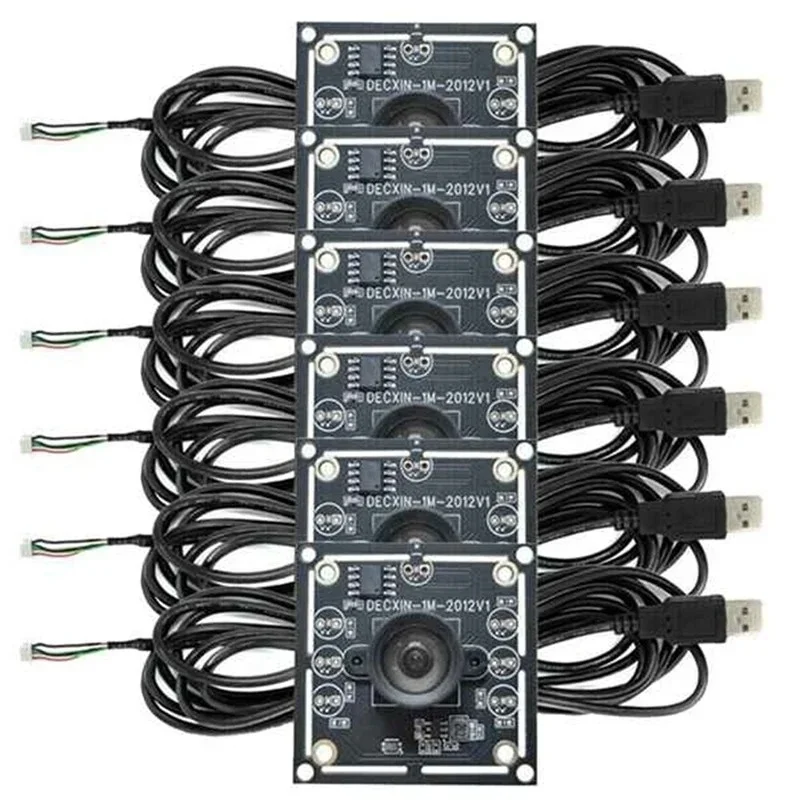 

6PCS 100 Degree Camera Module 1MP OV9732 1280X720 USB Free Driver Manual Focus,With 3 Meter Cable For Winxp/7/8/10