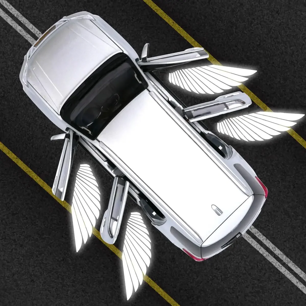 1/2Pair Angel Wings Car Door Light Wireless LED Welcome Projector Shadow Lamp HD Logo Courtesy Light for Cars Auto Accessories