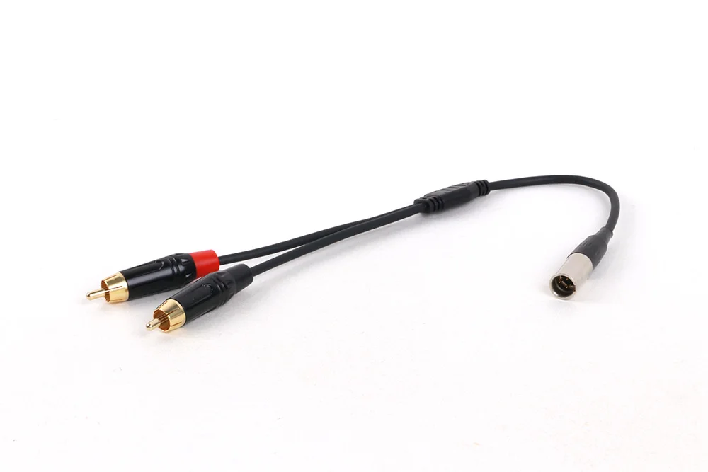 1pc 3pin 4pin 5pin mini xlr männlich/weiblich zu dual rca männlich adapter y-splitter kabel, mini xlr zu 2 rca kabel – Detail 6