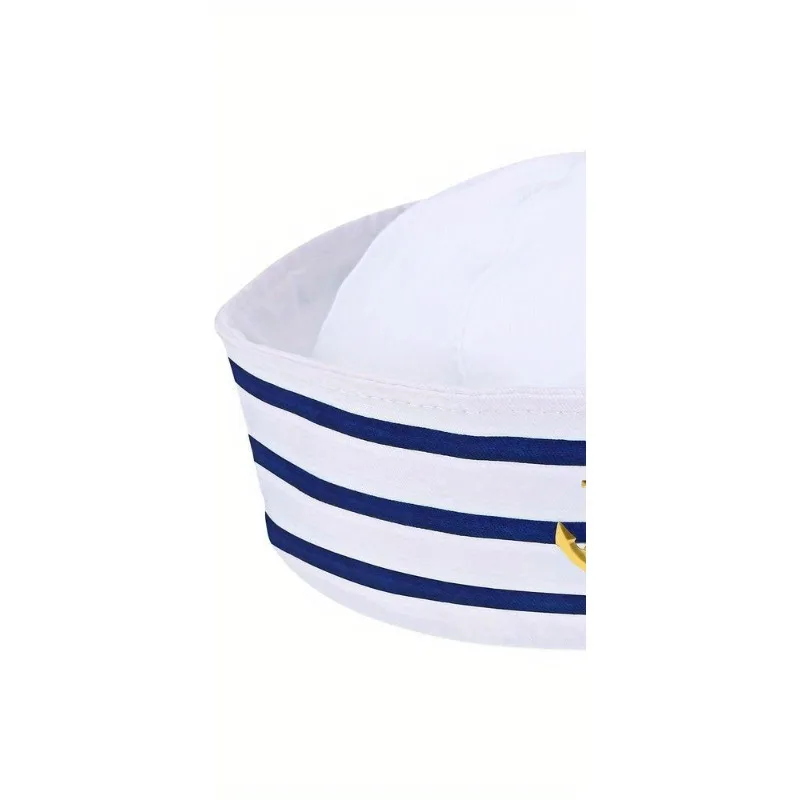 PESENAR Sailor hat Navy blue Yacht Blue Captain cap White sail cap for clothing accessories for adults image 2