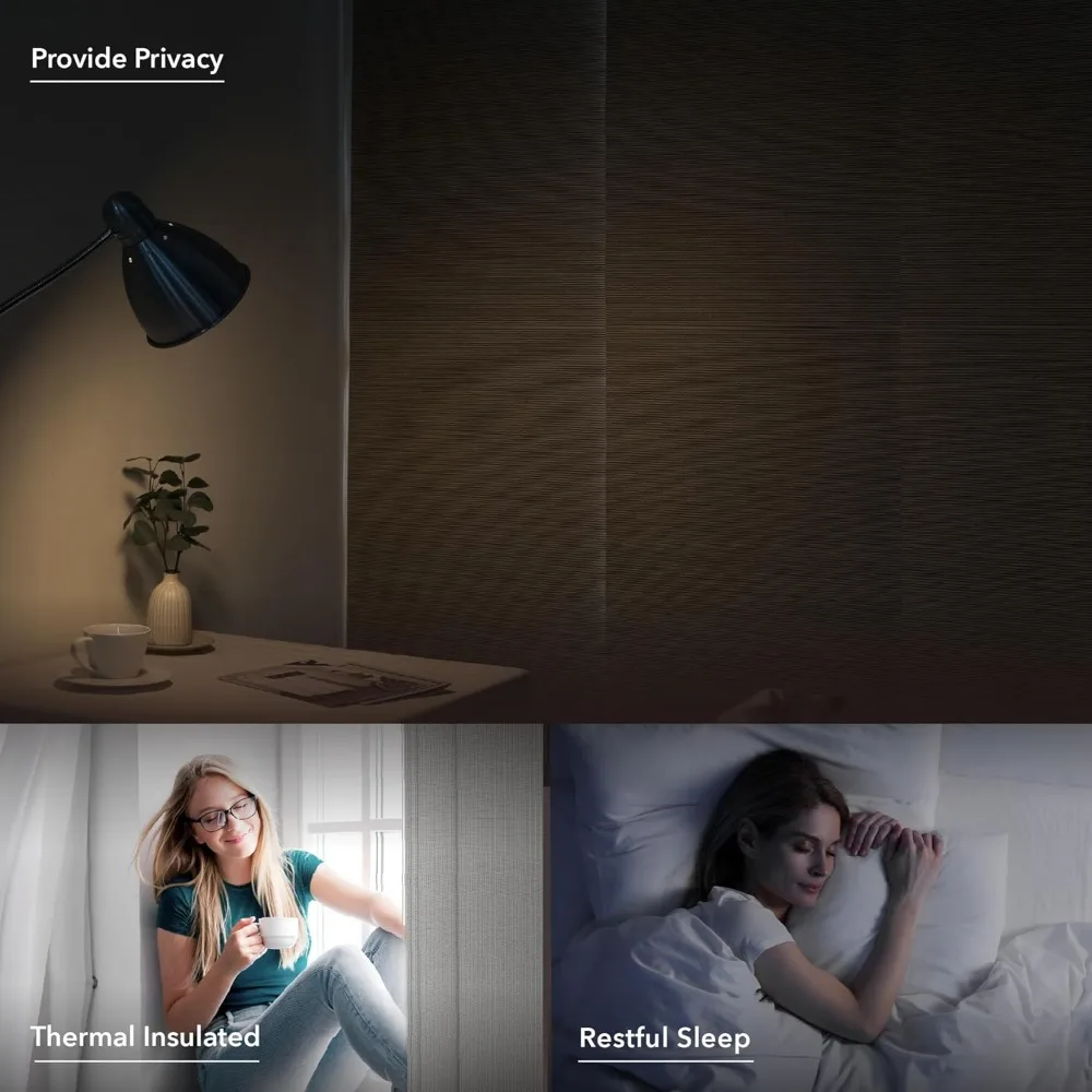 ستائر مسار لوحة منزلقة قابلة للتعديل بنسبة 99.99% لأبواب زجاجية منزلقة 45.8 بوصة - 86 بوصة عرض × 96 بوصة ارتفاع، ستائر عمودية قابلة للتمديد #4