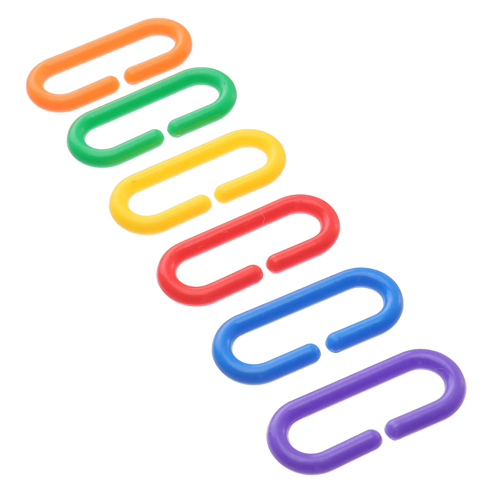 

100Pcs Plastic C-Clips Chain Links Eco-Friendly Colorful Hanging Bird Rat Cage Accessories Parrot Foot Entertainment