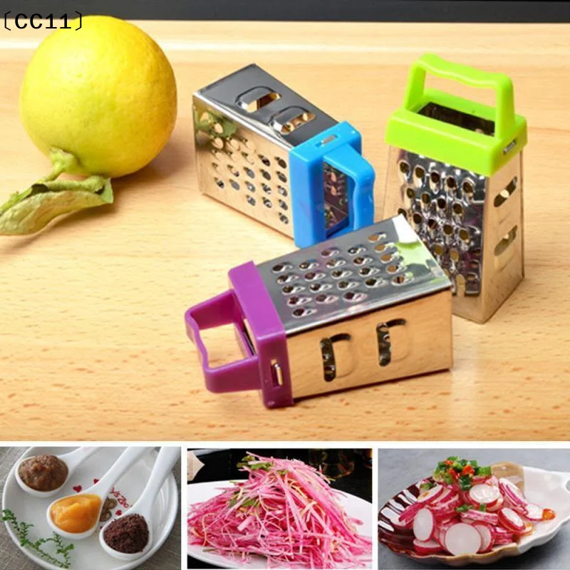 2pcs Mini Stainless Steel Four-Sided Cucumber Grater Fruit Planer Cheese Slicers Carrot Vegetables Cutter Kitchen Gadgets〔CC11〕