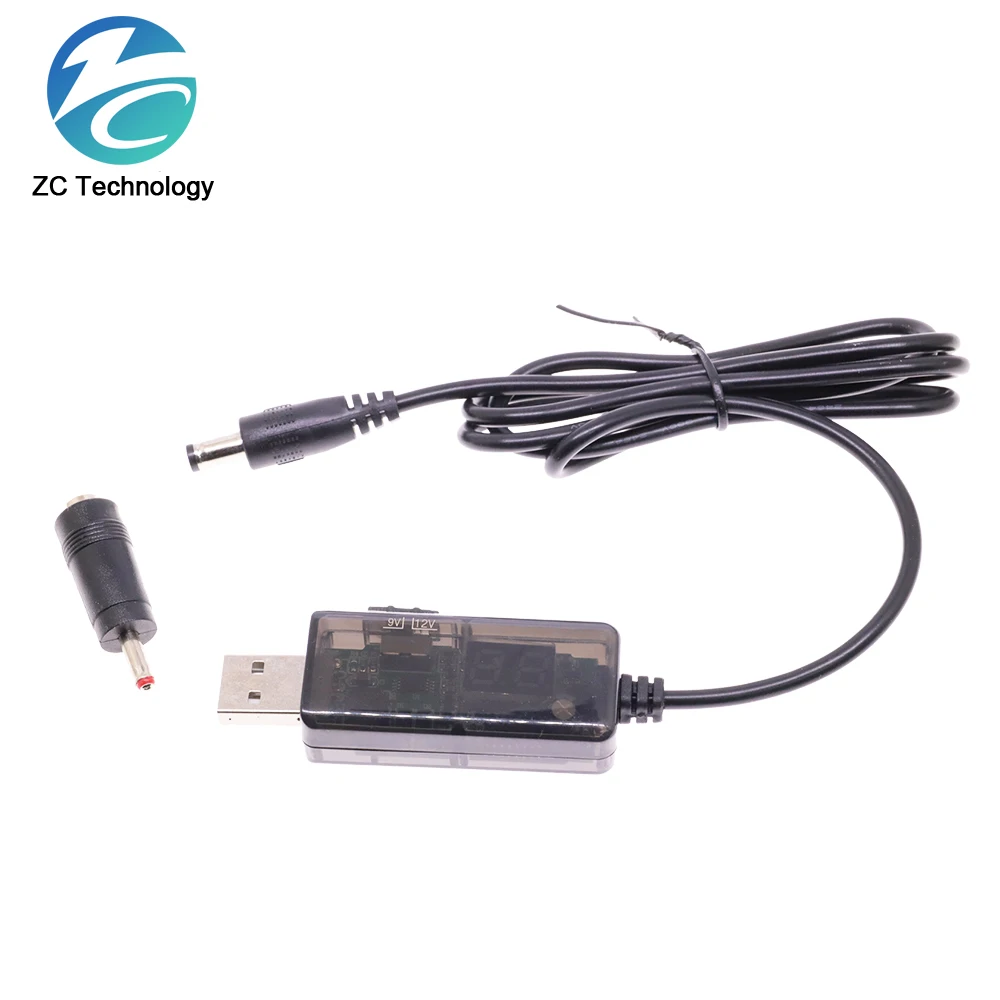 USB Boost Converter DC 5V to 9V 12V USB Step-up Converter Cable + 3.5x1.35mm Connecter For Power Supply/Charger/Power Converter