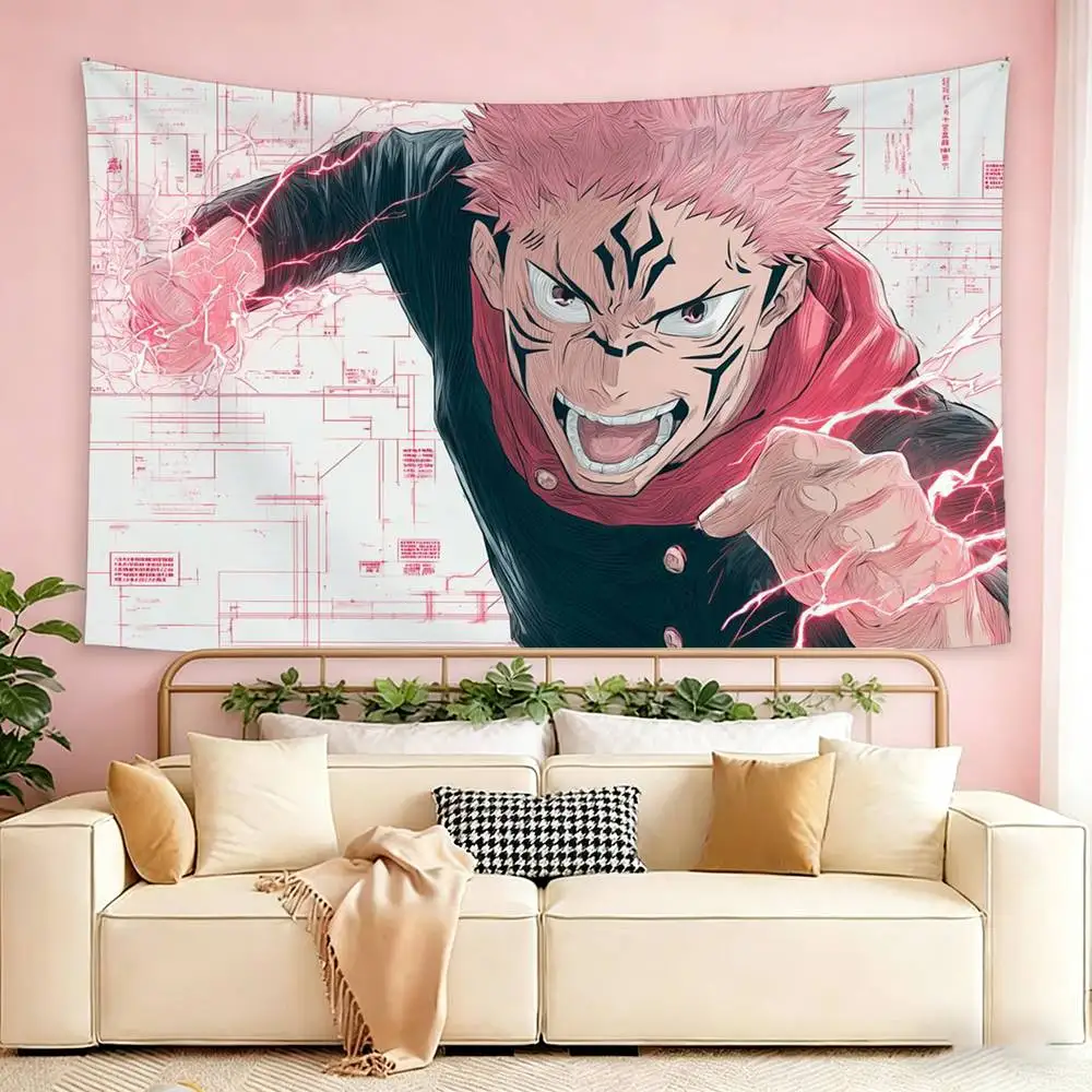 Yuji Itadori Flags Wall Hanging Tapestry Outdoor Garage Room Decorative flag Background Blanket