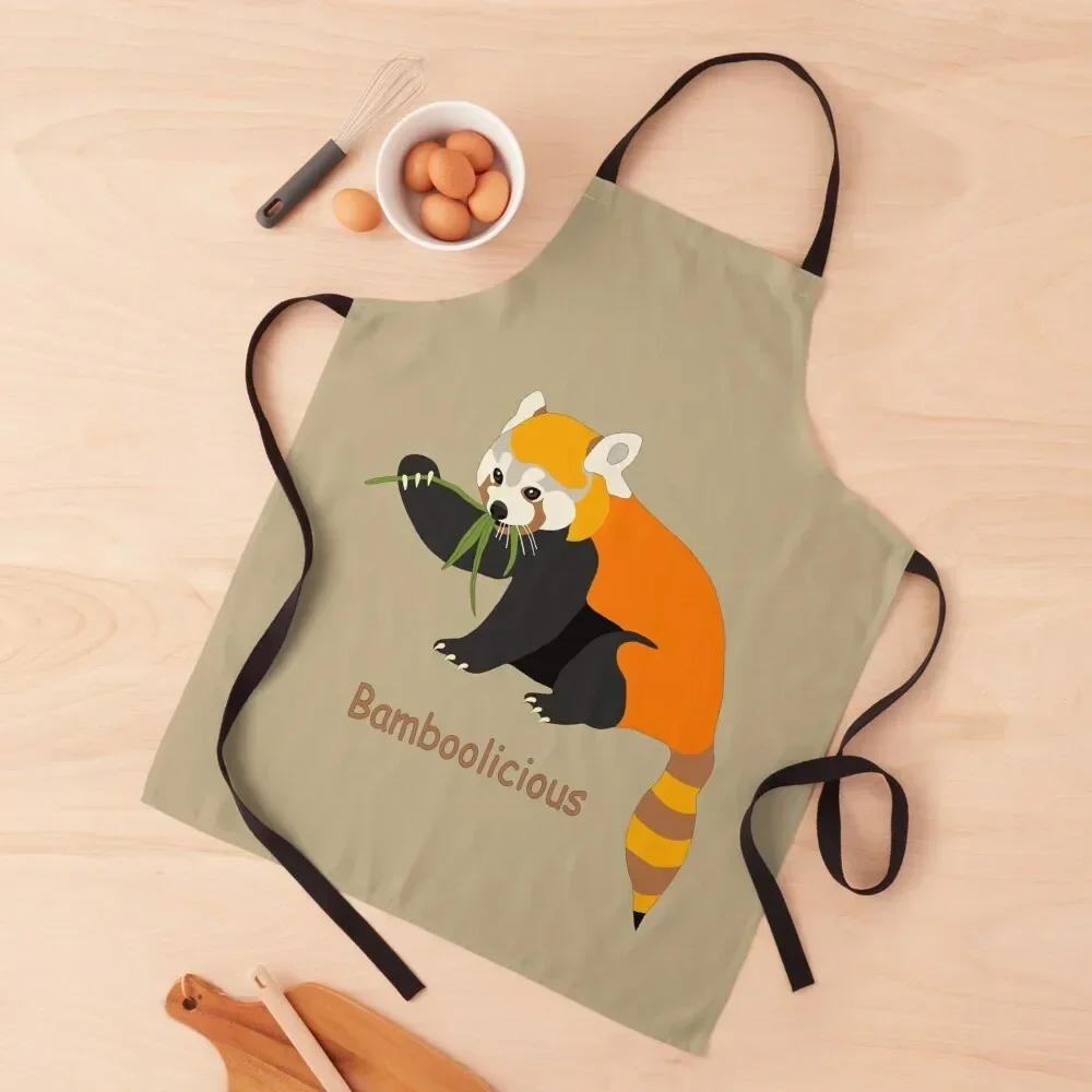 Red Panda - Bamboolicious Apron Ladies man chef uniform Kitchen Items Apron