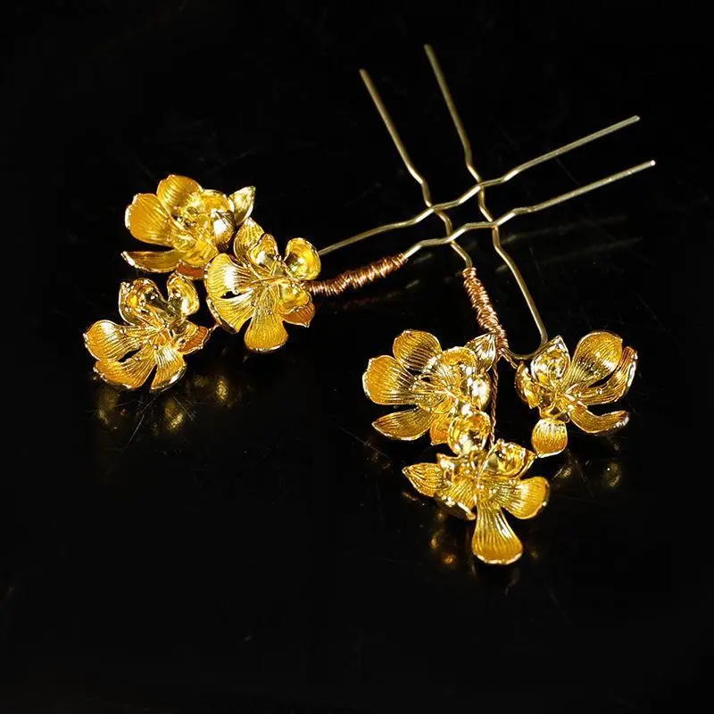 New Xiuhe Headwear Gold Plated Chinese Style Wedding Bride Headwear Wedding Dragon and Phoenix Jacket Hairpin Hair Accessories