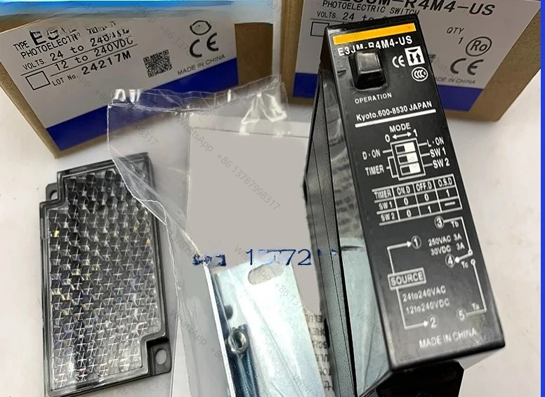 Sensor brand new E3JM-R4M4-US E3JM-R4M4T-US mirror reflection photoelectric switch