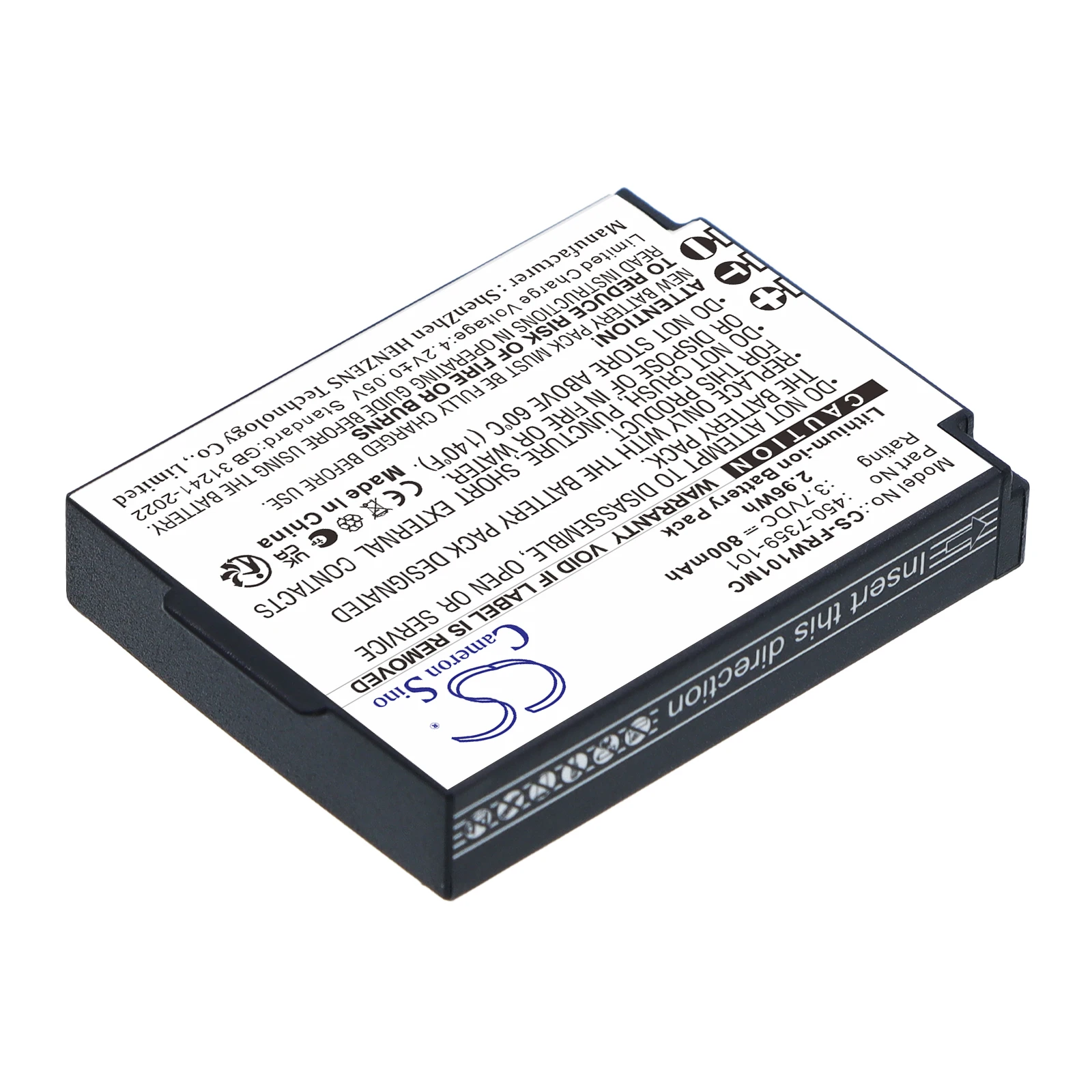Battery for FrontRow FR Wearable Lifestyle,Juno ISM-01,ITM-01 pendant microphone (800mAh) 3.7V