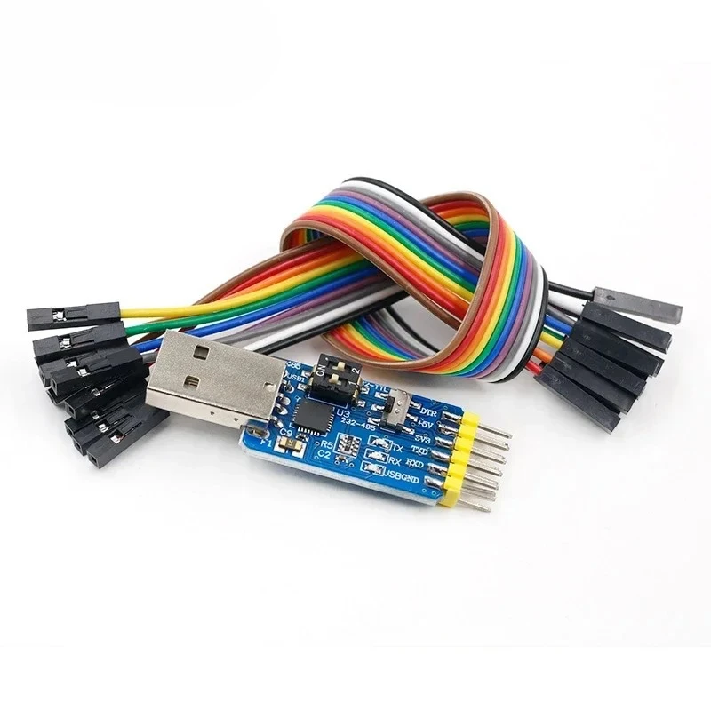 CP2102 USB-UART Adaptador serie multifuncional 6 en 1 (USB-TTL/RS485/232,TTL-RS232/485,232 a 485) para Arduino