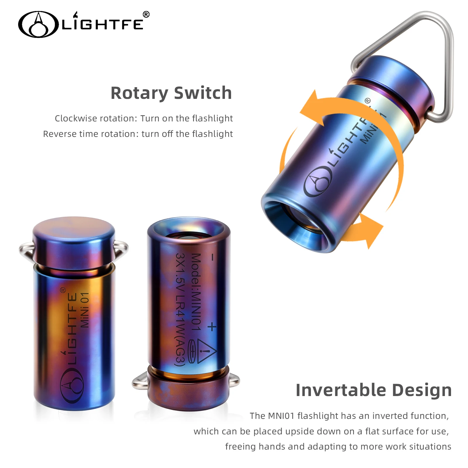 Aviation Titanium Alloy Waterproof Flashlight Outdoor Survival Tool LED Pocket Keychain Mini Light for Camping Fishing Hike ﻿