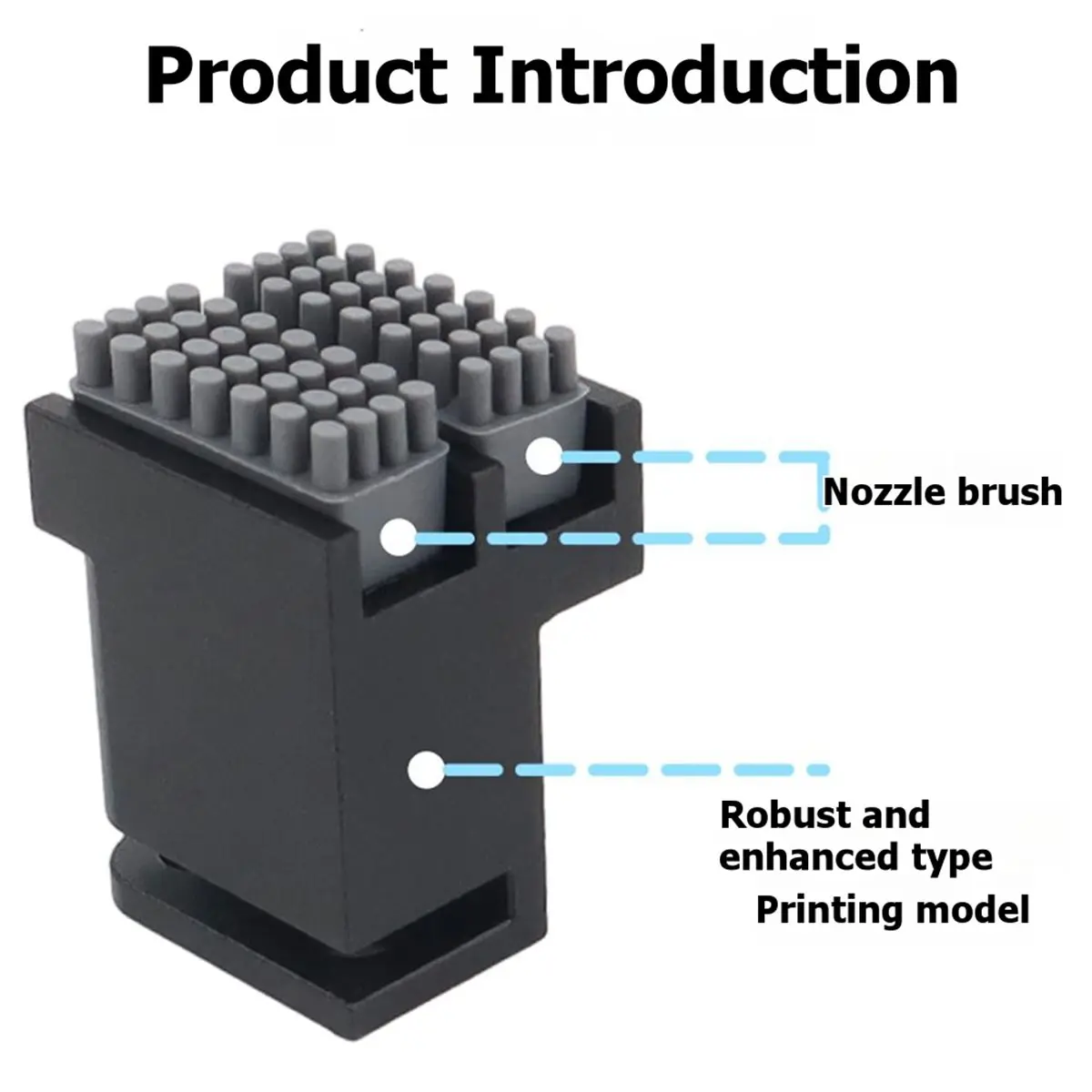 Welcome Deal-Nozzle Wiper Print Head Cleaner for P1P/P1S/X1/X1C/X1E Silicone Brush Mounted Scrubber with 4Pcs Spare Silicone