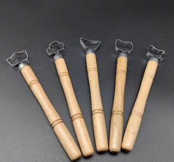 Pottery Tools 5 Pcs/set Teapot Ware Handle Tool Sculpting Scraper Clay DIY Ceramic Pot Handle Clay Strip Forming Modeling Tool