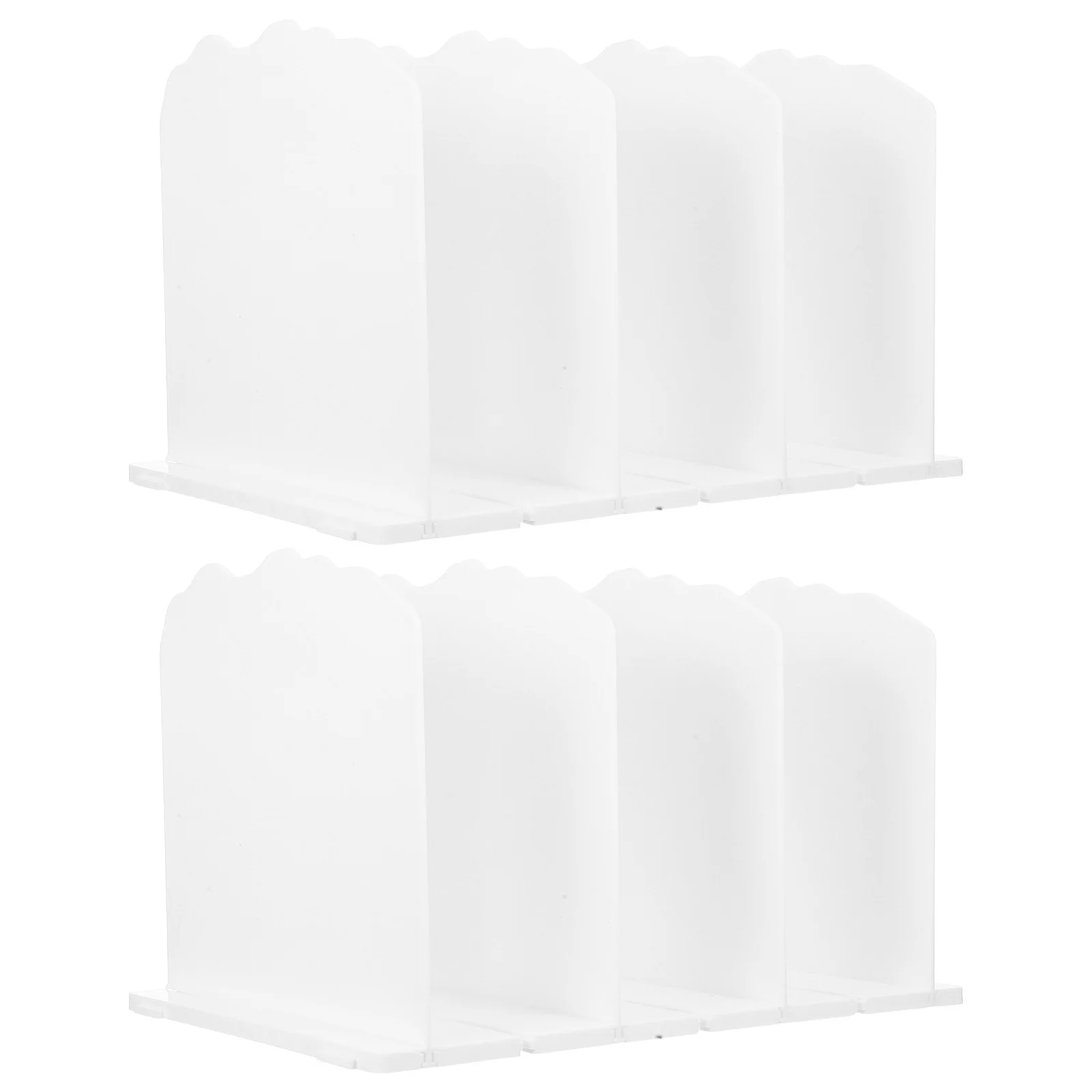 

2Pcs Wardrobe Storage Shelves Wavy Closet Dividers Adjustable Handbag Organizer Purse Holder Cabinet Office Book Shelf Organizer