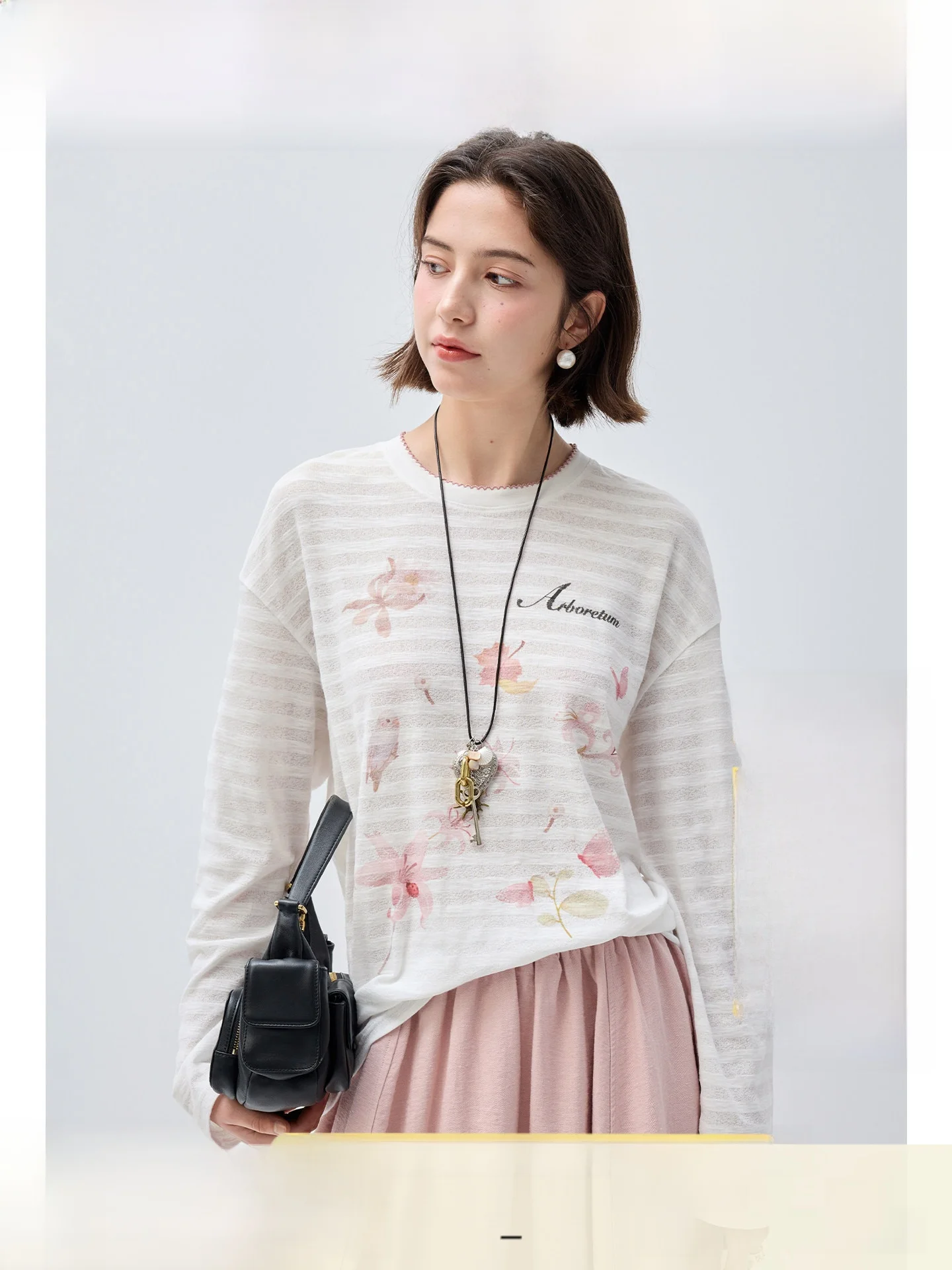 

Женская футболка больших размеров с длинным рукавом, защита от солнца, универсальный летний топ для полных женщин, дышащий, приятный для кожи, корейский стиль.