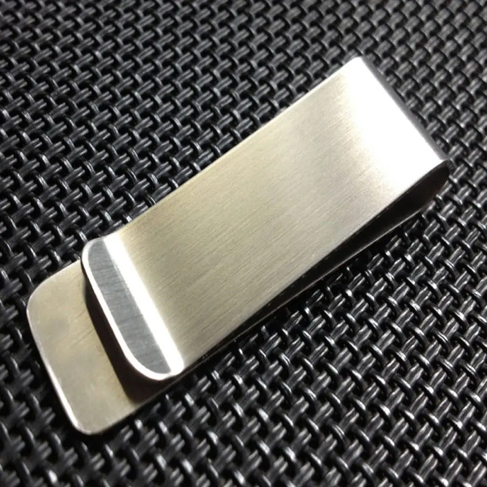 繊細な男性用クリップ 2色 ゴールド シルバー メタルクランプ 紙幣ホルダー マネークリップ 財布 キャッシュクランプ クレジットカード IDクリップ