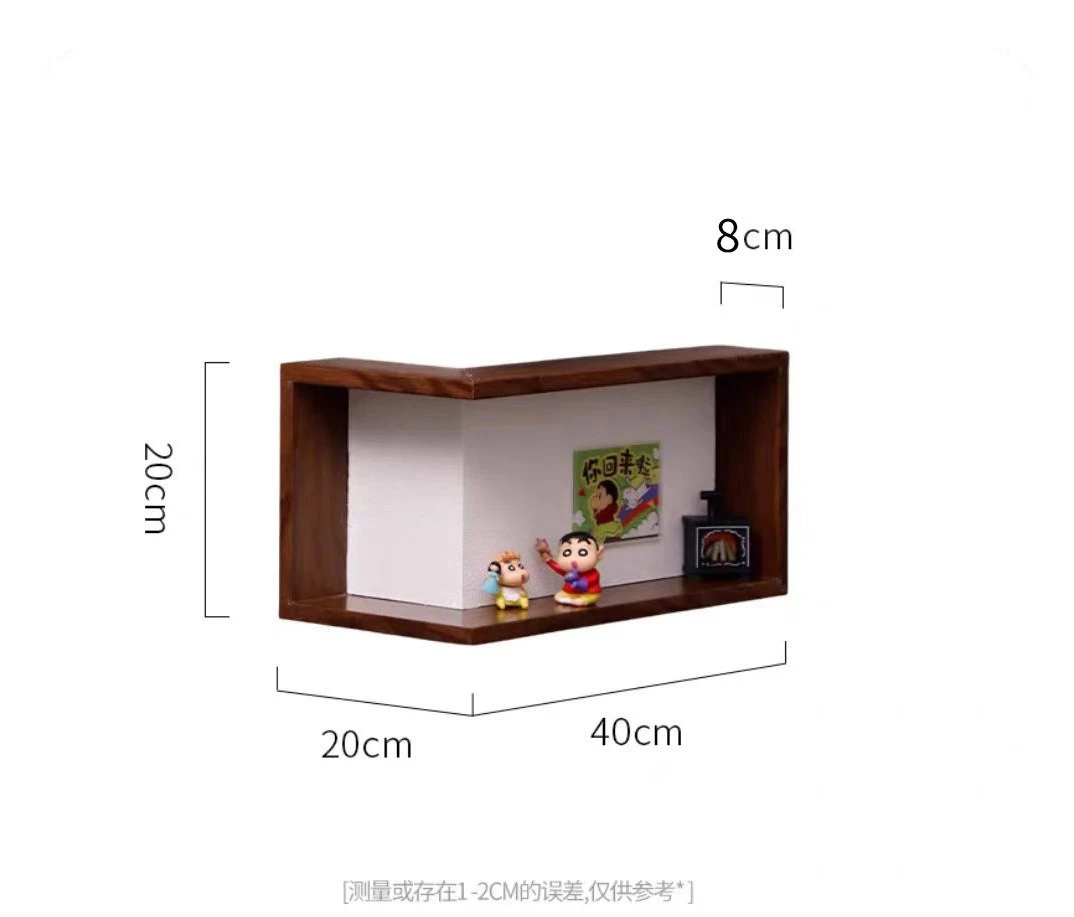 Wood Corner Shelf Wall 90 Degree Corner Suspended Wall Decoration Living Room Wall Sunny Corner Shelf Storage Rack Display Shelf