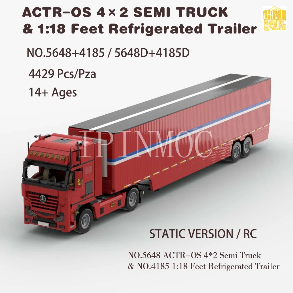 MOC Semi Truck & Trailer Series Model With PDF Drawings Building Blocks Bricks Toy Birthday Christmas Gifts