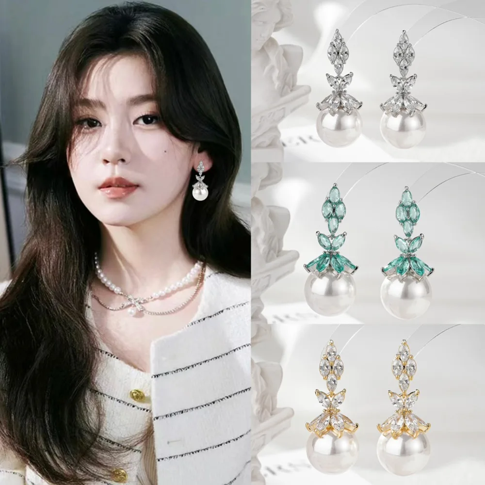 

Missvikki Vintage Long Shiny Pearl Drop Earrings For Women Wedding Party Hollow Engraving Dubai Bridal Earrings Fashion Jewelry